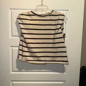 Striped  Top - Black and Cream